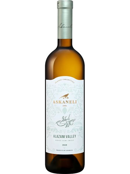 Вино полусладкое белое "Алазанская долина. Асканели" 2023, 0,75л