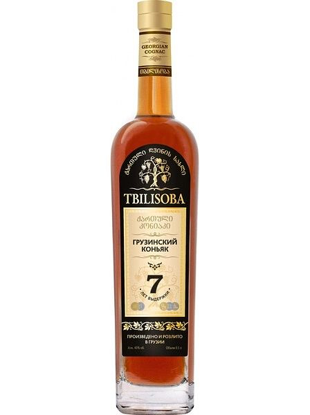 Грузинский коньяк "Тбилисоба" КВ, 7 лет 0,5л в п/у