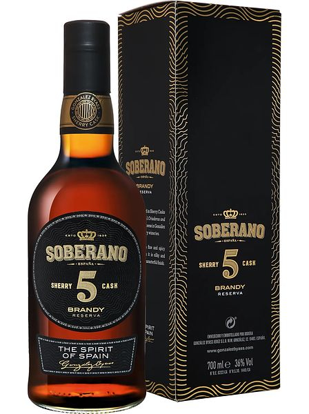 Хересный бренди "Соберано. Резерва. 5 лет" 2017, 0,7л в п/у