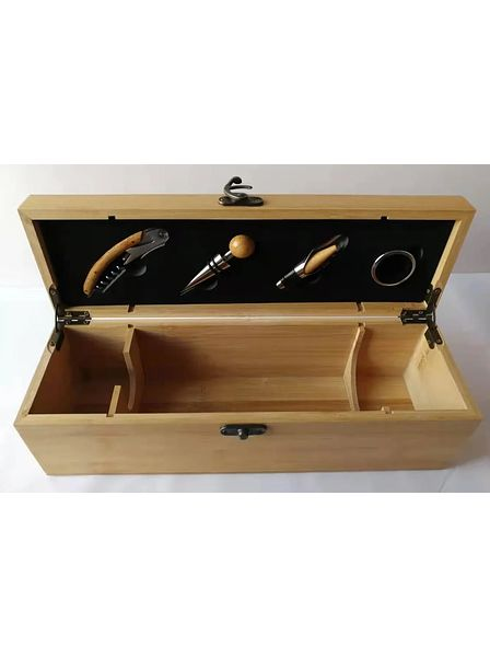 Набор подарочный для вина в бамбуковой коробке SW-WS18