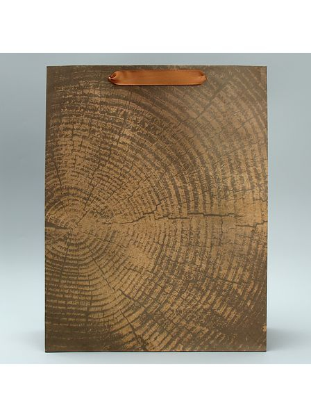 Пакет подарочный крафтовый вертикальный "Нереальных высот" L 31х40х11,5см, арт. 3747792