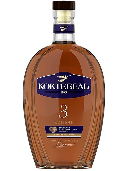 Российский коньяк "Коктебель 3 года" 0,5л