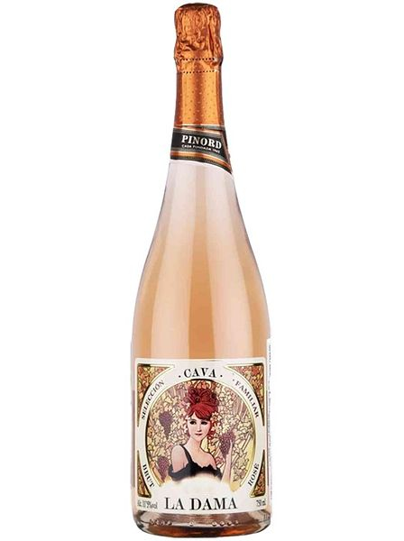 Вино игристое брют розовое "Кава. Ла Дама. Розе" DO, 2022, 0,75л