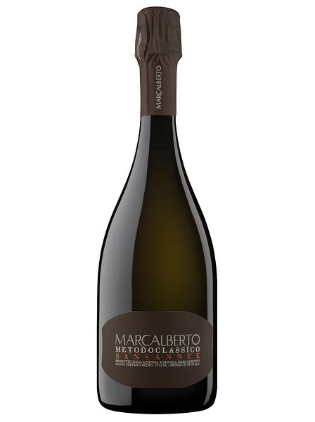 Вино игристое брют белое "Маркальберто. Методоклассико. Сансаннее", 2022, 0,75л