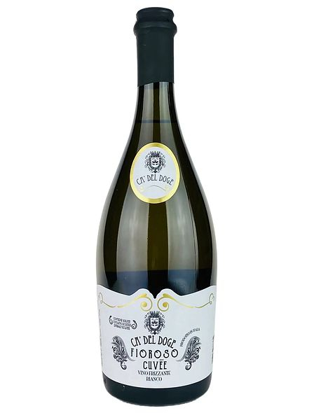 Вино игристое брют белое "Ка дель Додже. Фьюрозо Кюве Фризанте Бьянко, 2023," 0,75л