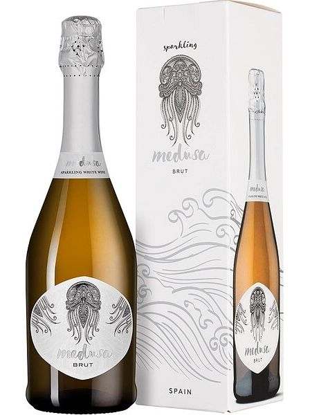 Вино игристое брют белое "Медуса" 2021, 0,75л в п/у