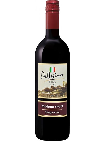 Вино полусладкое красное "Деллисимо. Санджовезе" IGT, 2021, 0,75л