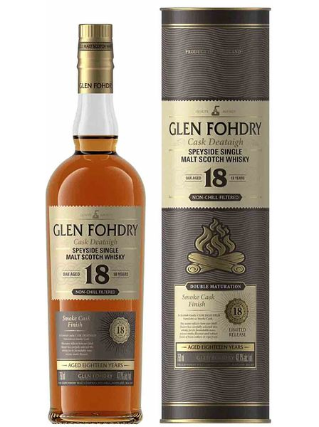 Виски шотландский "Глен Фодри 18-летний. Смоук Каск" односолодовый 0,75л в тубе