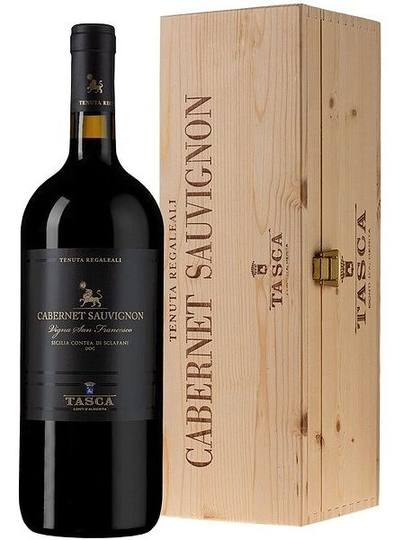 Вино сухое красное "Таска д'Альмерита. Винья Сан Франческо. Каберне Совиньон", 2018 1,5л в дер.ящике