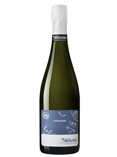 Вино игристое экстра брют белое "Шампань. Фамиль Муссе. л'Эскиз" AOC, 2022, 1,5л