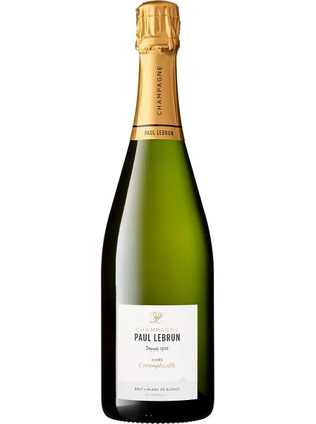 Вино игристое брют белое "Шампань Поль Лёбран. Л’Иранплясабль. Блан де Блан" AOC, 2018, 0,75л