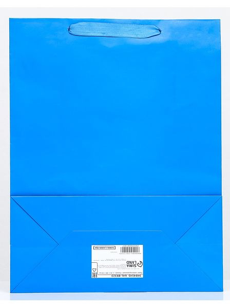 Пакет подарочный "Синий" L 31x40x14см, арт. 9494145