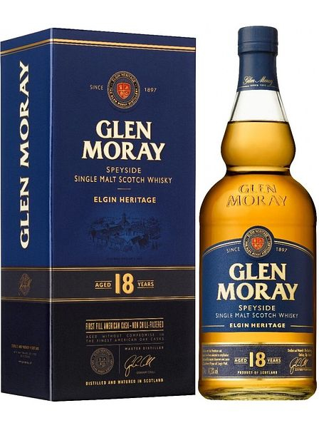 Виски шотландский "Глен Морей. Элгин Херитидж. Сингл Молт 18 лет" односолодовый 0,7л в п/у