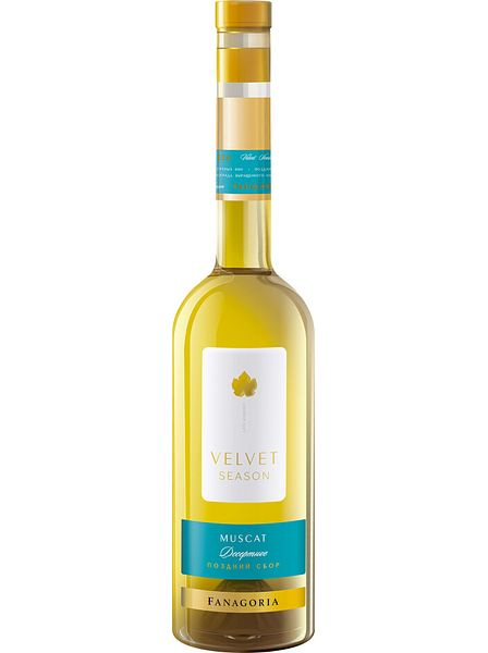 Вино десертное белое "Вельвет Сеасон. Мускат" 2021, 0,5л