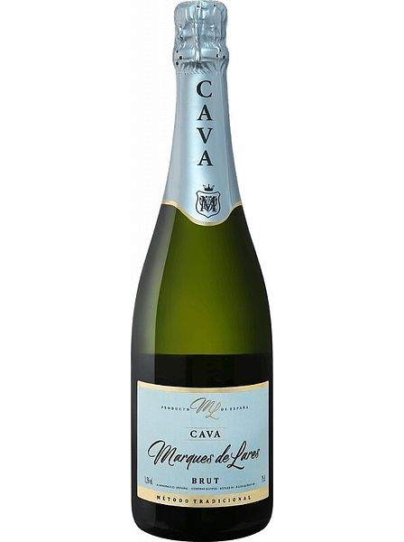 Вино игристое брют белое "Кава. Маркес де Ларес. Брют" DO, 2022, 0,75л