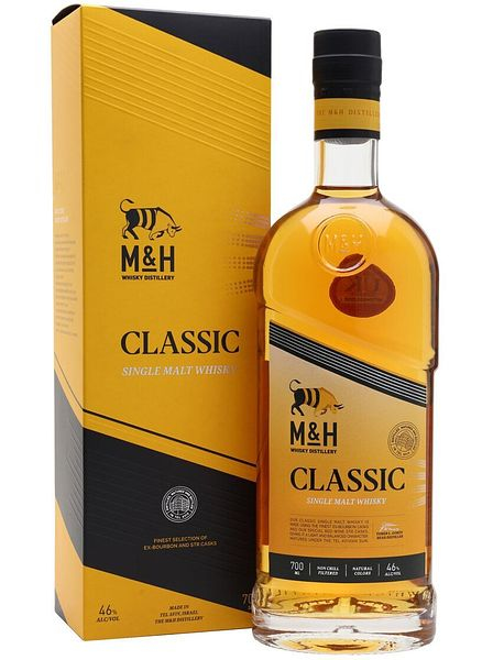 Виски израильский односолодовый "Эм энд Эйч Классик" 46%, 0,7л