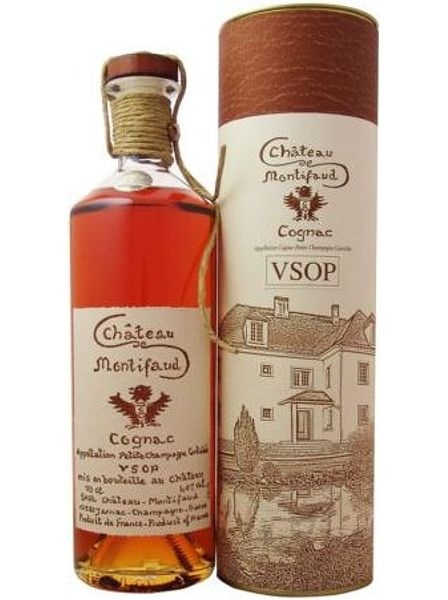 Коньяк "Шато де Монтифо" VSOP 0,7л в тубе (бутылка "миллениум")