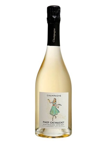 Вино игристое экстра брют белое "Шампань. Пино-Шевоше. Ла Саблиер. Блан де Блан" AOC 2020, 0,75л