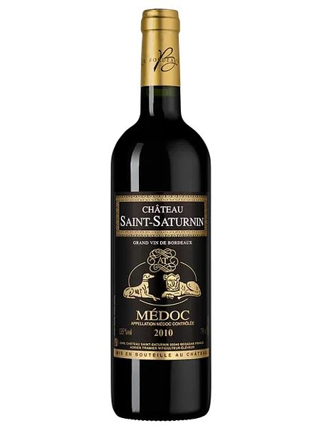 Вино сухое красное "Шато Сен-Сатюрнен" AOC, 2010, 0,75л