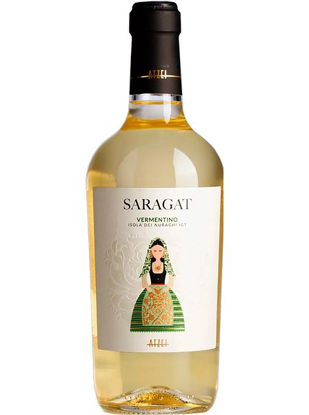 Вино сухое белое "Атзеи. Сарагат. Верментино" IGT, 2024, 0,75л