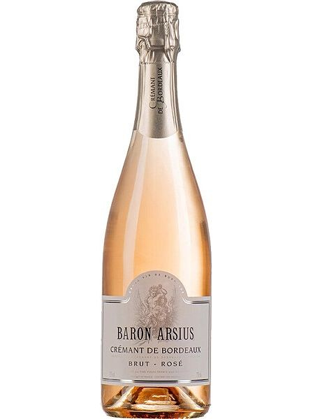 Вино игристое брют розовое "Креман де Бордо. Барон Арсиюс" AOC, 2020, 0,75л