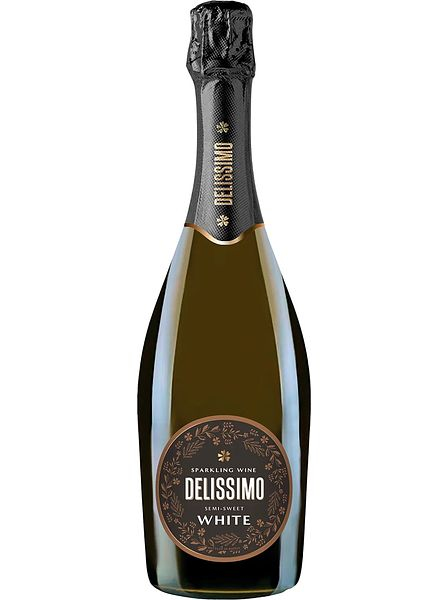Вино игристое полусладкое белое "Делиссимо" 2024, 0,75л
