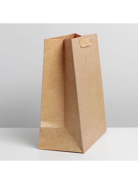 Пакет подарочный ламинированный " Крафтовый " 18*23*10 см, арт.7304166