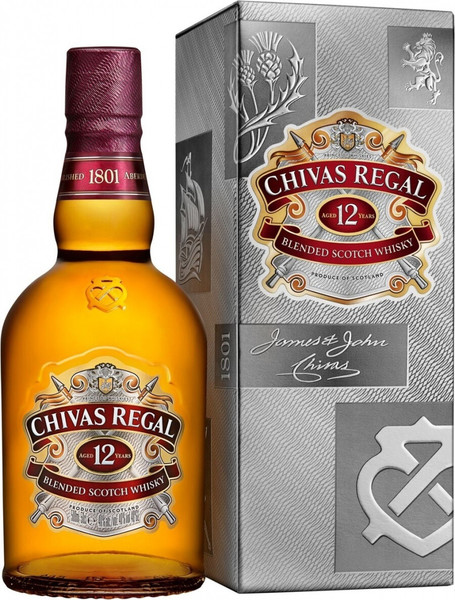 Виски шотландский "Чивас Ригал 12 лет", 0.5 л.