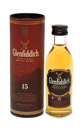 Виски шотландский односолодовый «Гленфиддик» 15 лет 0,05