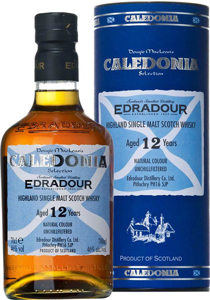 Виски шотландский односолодовый Эдраду Каледония 12 Лет, 0,7 л.